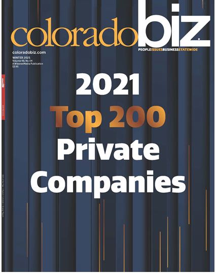 coloradobiz magazine 2021 top 200 private colorado companies list