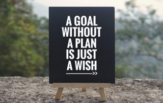 sign with quote; a goal without a plan is just a wish