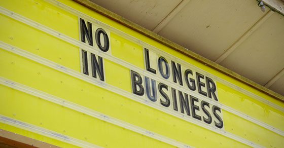 no longer in business sign | Tax Obligations When a Business Closes | Dalby Wendland & Co. | CPAs & Business Advisors | Grand Junction CO | Glenwood Springs CO | Montrose CO 