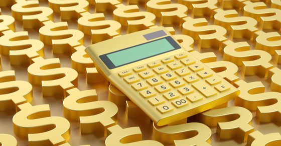 golden calculator sitting on top of multiple golden dollar signs | C Corporations and the Dividends-Received Deduction | Dalby Wendlan d& Co | CPAs | Business Advisors  | Grand Junction CO | Glenwood Springs CO | Montrose CO 